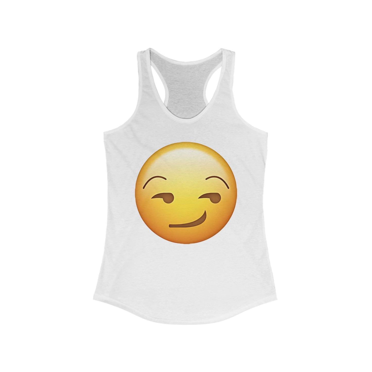 Flirtee Sassy Emoji Racerback Tank - Women's Casual Top, Summer Wear, Workout Shirt, Gifts for Her, Funny Graphic Tee