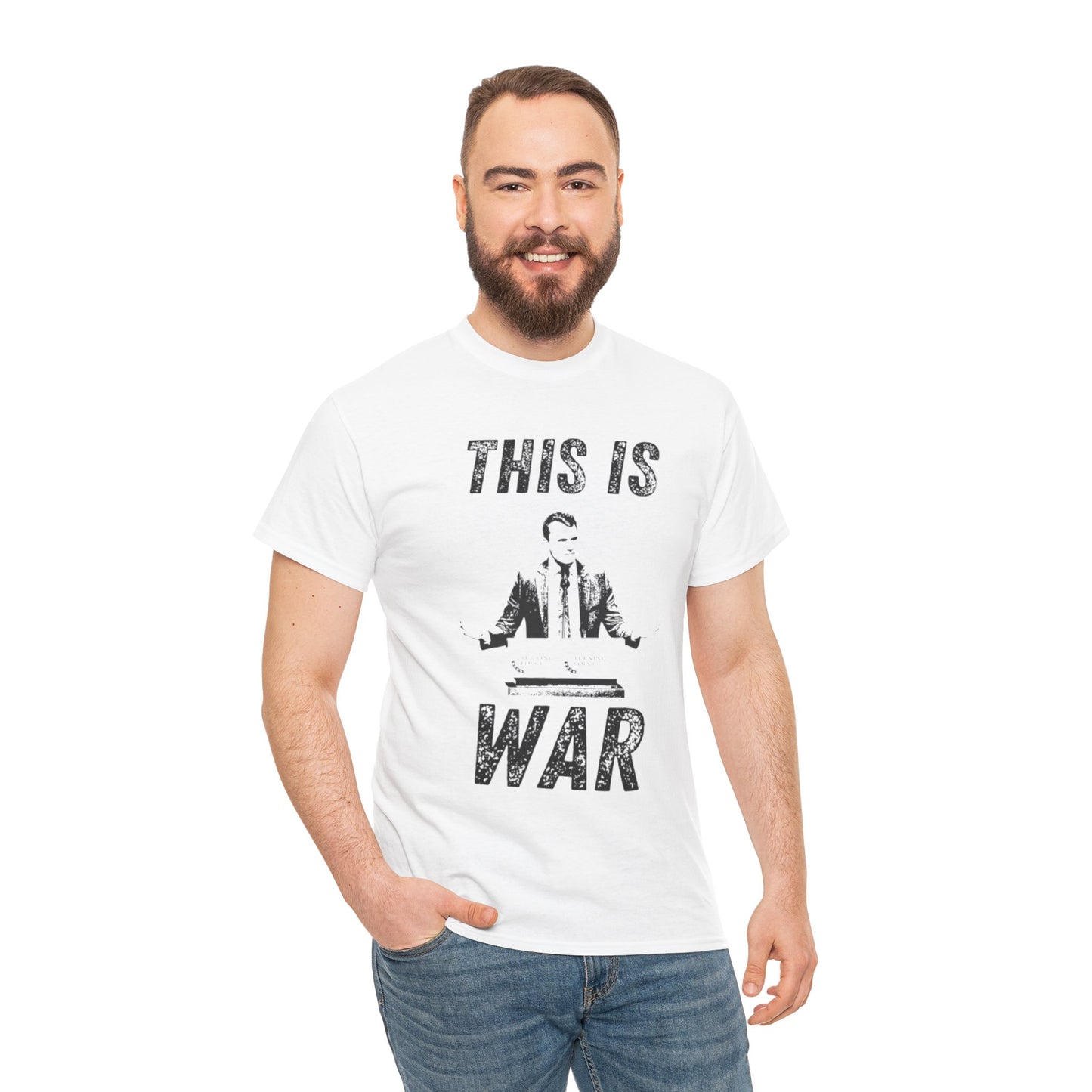Bold Statement Tee for Activists and Trendsetters - This is War T-Shirt, Unisex Cotton Tee, Casual Wear, Gift for Friends, Statement [...] Charlie Kirk RIP