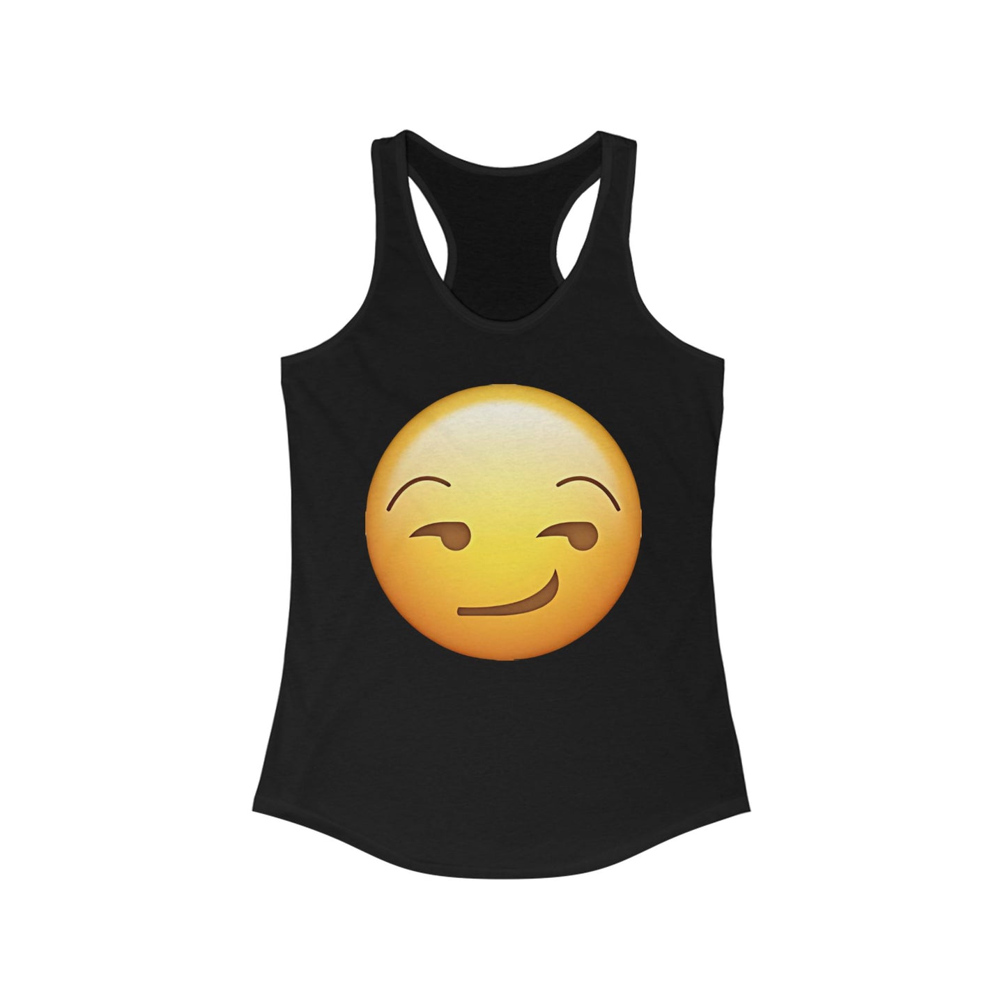 Flirtee Sassy Emoji Racerback Tank - Women's Casual Top, Summer Wear, Workout Shirt, Gifts for Her, Funny Graphic Tee